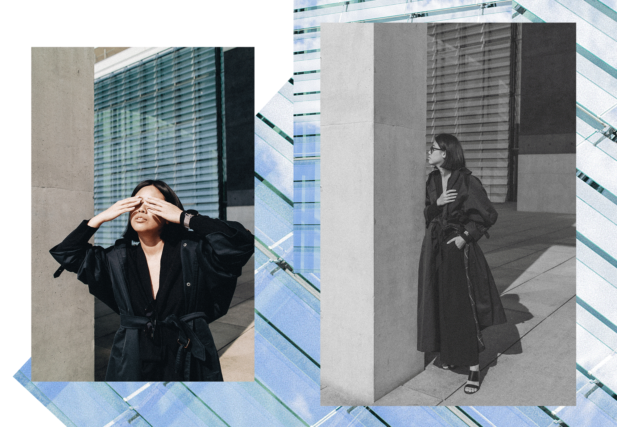 Vintage Burberry Trenchcoat in Dark Blue & Oversize, Gigi Hadid x VOGUE Eyewear, SKAGEN Falster Smartwatch, Topshop Mules / Travel & LIfestyleblog by iHeartAlice.com - Alice M. Huynh