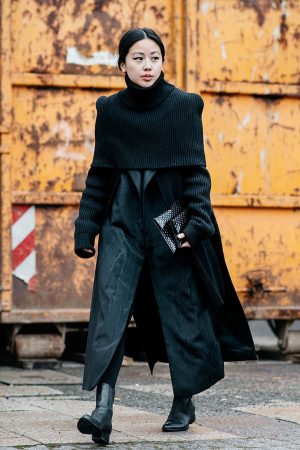 All Black Everything Maison Martin Margiela Turtleneck Sweater during Berlin Fashion Week Streetstyle - IheartAlice.com