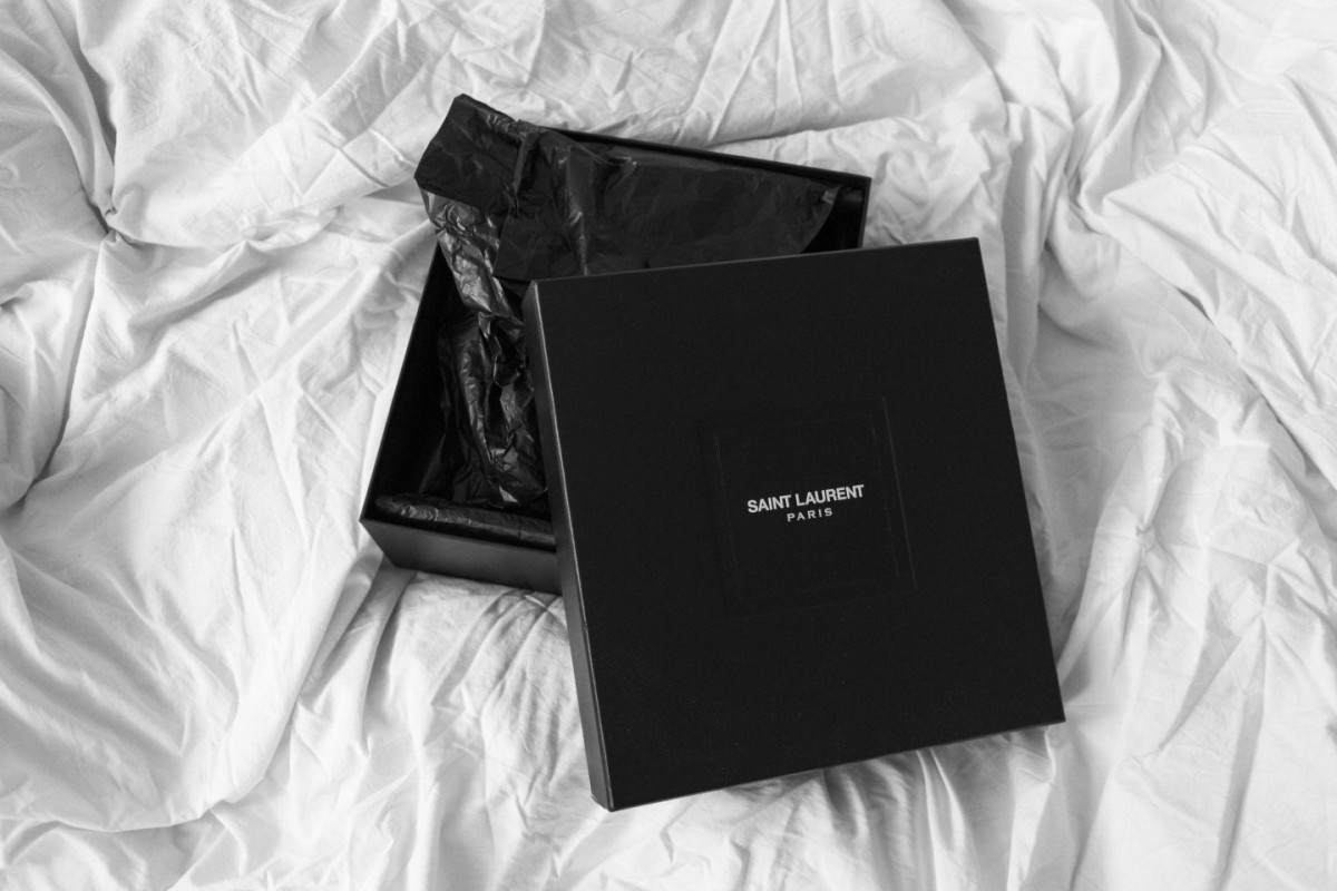Saint Laurent Paris: Black Rock Chelsea Lizard Stamped Boot