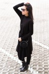 IHEARTALICE – Travel, Lifestyle & Fashion-Blog from Berlin/Germany by Alice M. Huynh: Weekday Black Turtleneck Dress, Carven Black Leather Circular Bag, Acne Pin Black Jeans, Saint Laurent Paris Lizard Stamp Boots