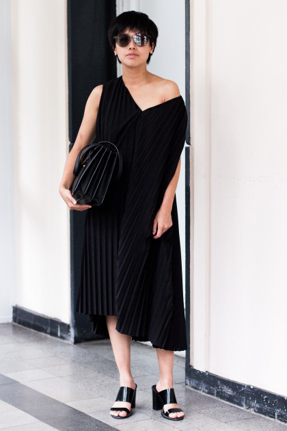 Pleated Dress by &OtherStories / All Black Everything Looks