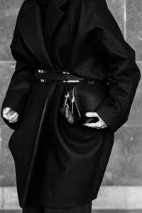 Maison Martin Margiela Coat & Belt, Radley Halfmoon Bag / All Black Everything - IheartAlice.com by Alice M. Huynh