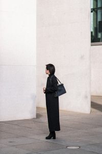 Marni Split Coat & Margiela Tabi Boots - All black Everything Look / IheartAlice.com