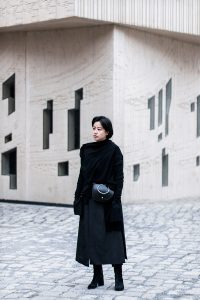 Yohji Yamamoto Knitwear, Maison Martin Margiela Tabi Boots / All Black Everything Look by IheartAlice.com