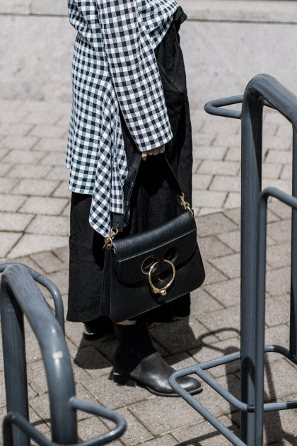 Rosetta Getty Apron Panel Pullover & JW Anderson Pierce Bag / Black White Look by Alice M. Huynh on IheartAlice.com