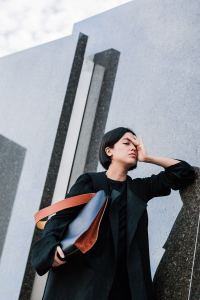 Oversize Dress & Maison Martin Margiela Tabi Boots / All black everything by Alice M. Huynh