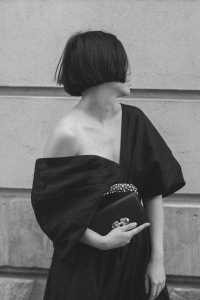 Carven Mini Full Joy Leather Bag + Subtle&Simple Linen Gown - All Black Everything Wedding Guest Attire / iHeartAlice.com - Travel & Lifestyleblog