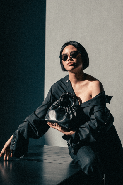 OAMC Shirt, The Row Double Circle Leather Bag, Roberta Furlanetto Trousers, Marsèll Lace-up Shoes, Mykita Eartha Shades / iHeartAlice.com - Alice M. Huynh x Andreas Murkudis - Travel, Lifestyle & Fashion