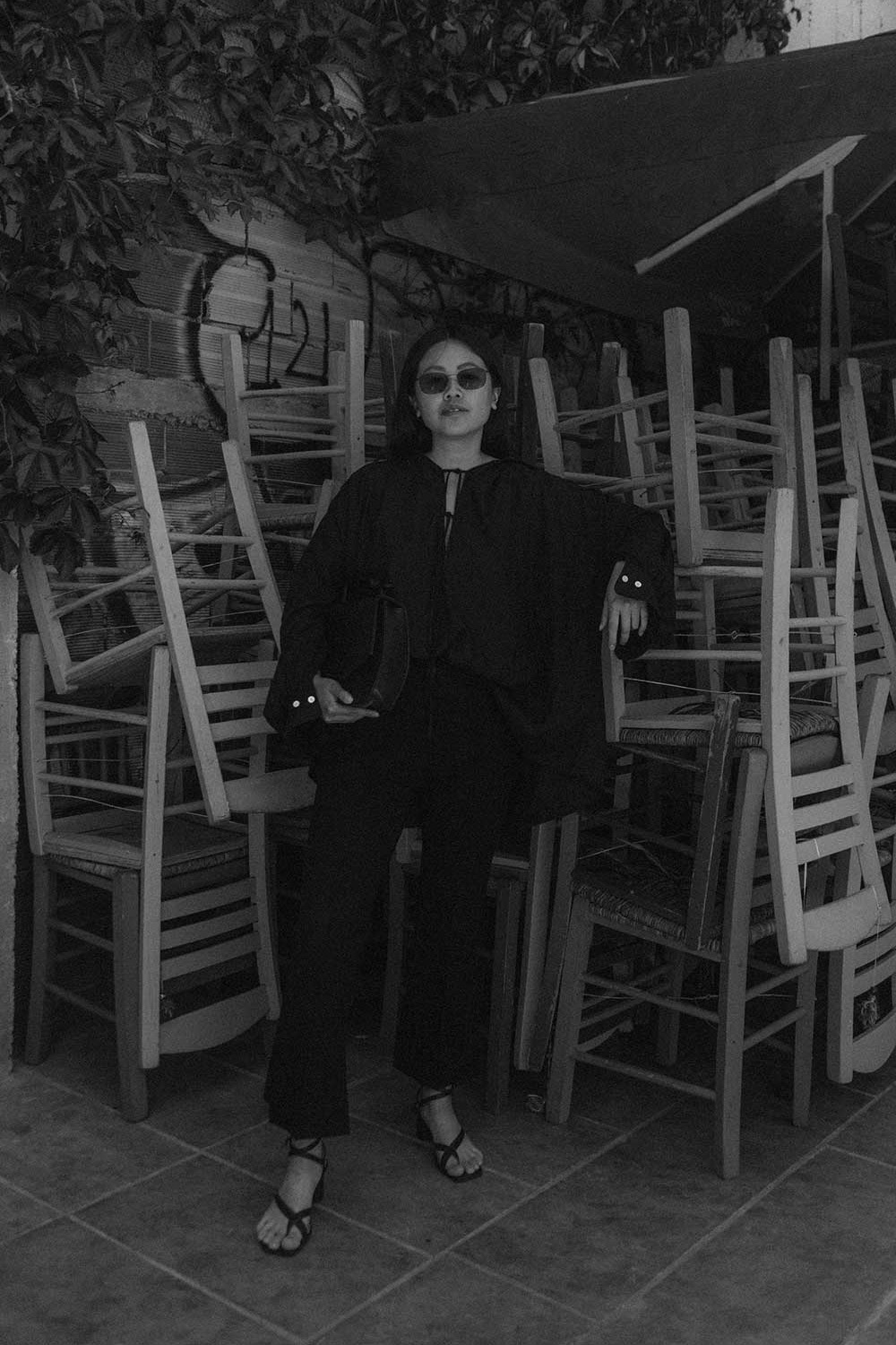 Arket Cotton Blouse & Leather Strap Sandals / All Black Everything Look by Alice M. Huynh - iHeartAlice.com Lifestyle & Travelblog
