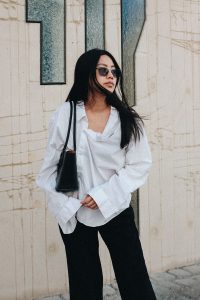 Bottega Veneta Basket Small Leather Tote Bag & Comme des Garçons PLAY Shirt / Easy Minimalist Summer Look by iHeartAlice.com – Travel, Lifestyle, Food & Fashionblog by Alice M. Huynh