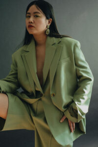 Green Oversize Wool Hopsack Suit by ARKET / Travel, Lifestyle & FashionBlog by Alice M. Huynh – iHeartAlice.com