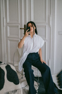Ultra High Wide Leg Denim / G-Star RAW Jeans & Hien Le S/S 21 Blouse – iHeartAlice.com / Minimalist fashion, lifestyle & travelblog from Berlin, Germany by Alice M. Huynh