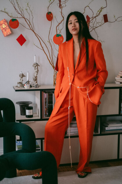 Lunar New Year in ARKET Red Suit & Samuel Gui Yang Body Necklace / Style & Lifestyleblog by Alice M. Huynh