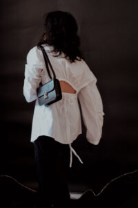 ACNE Studio Shirt & Cartier Double C Nano Bag with de Bijenkorf / Berlin based Lifestyle, Fashion Blog by Alice M. Huynh